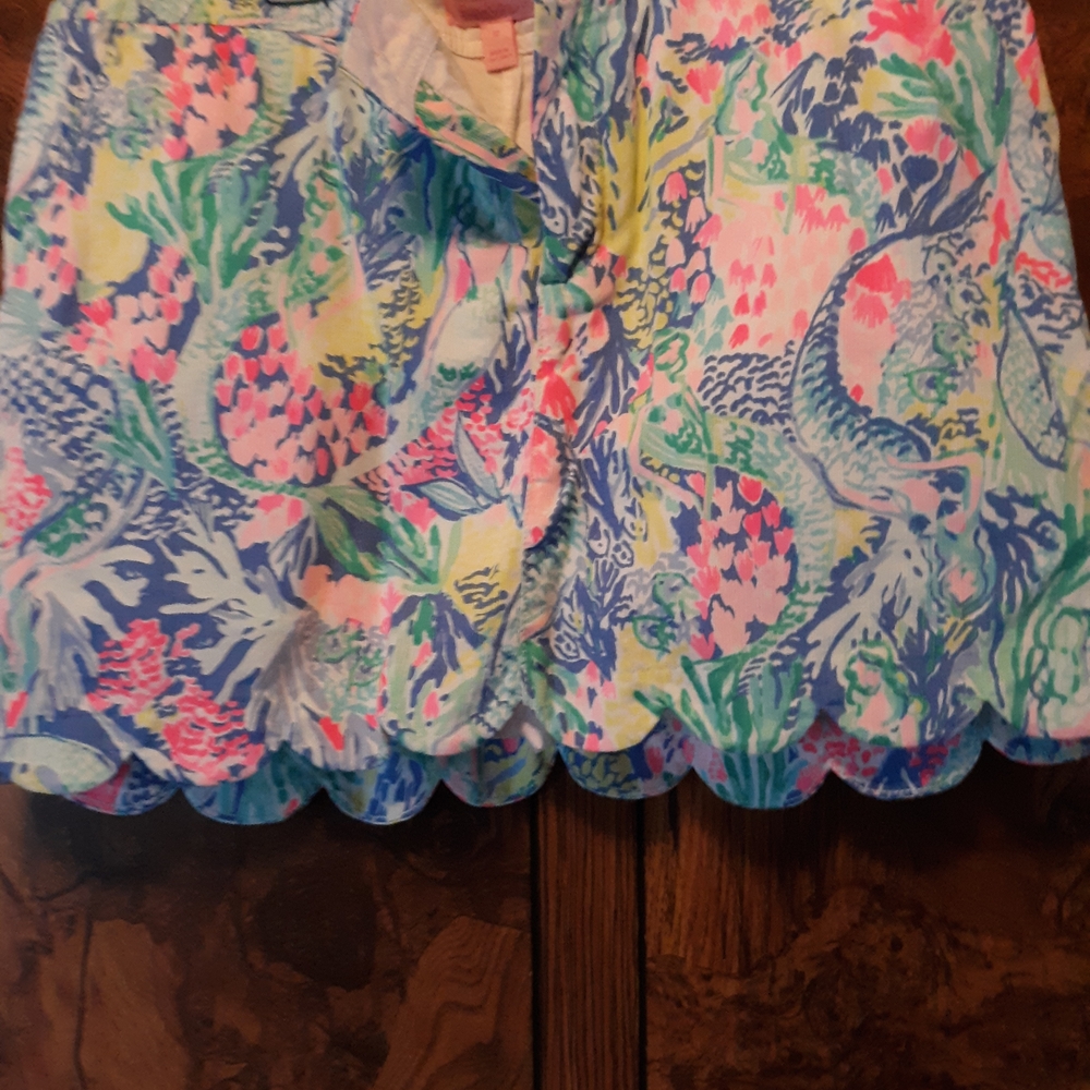 Lilly Pulitzer "Colette" skort in the "Mermaid Cove" print - Picture 3 of 4